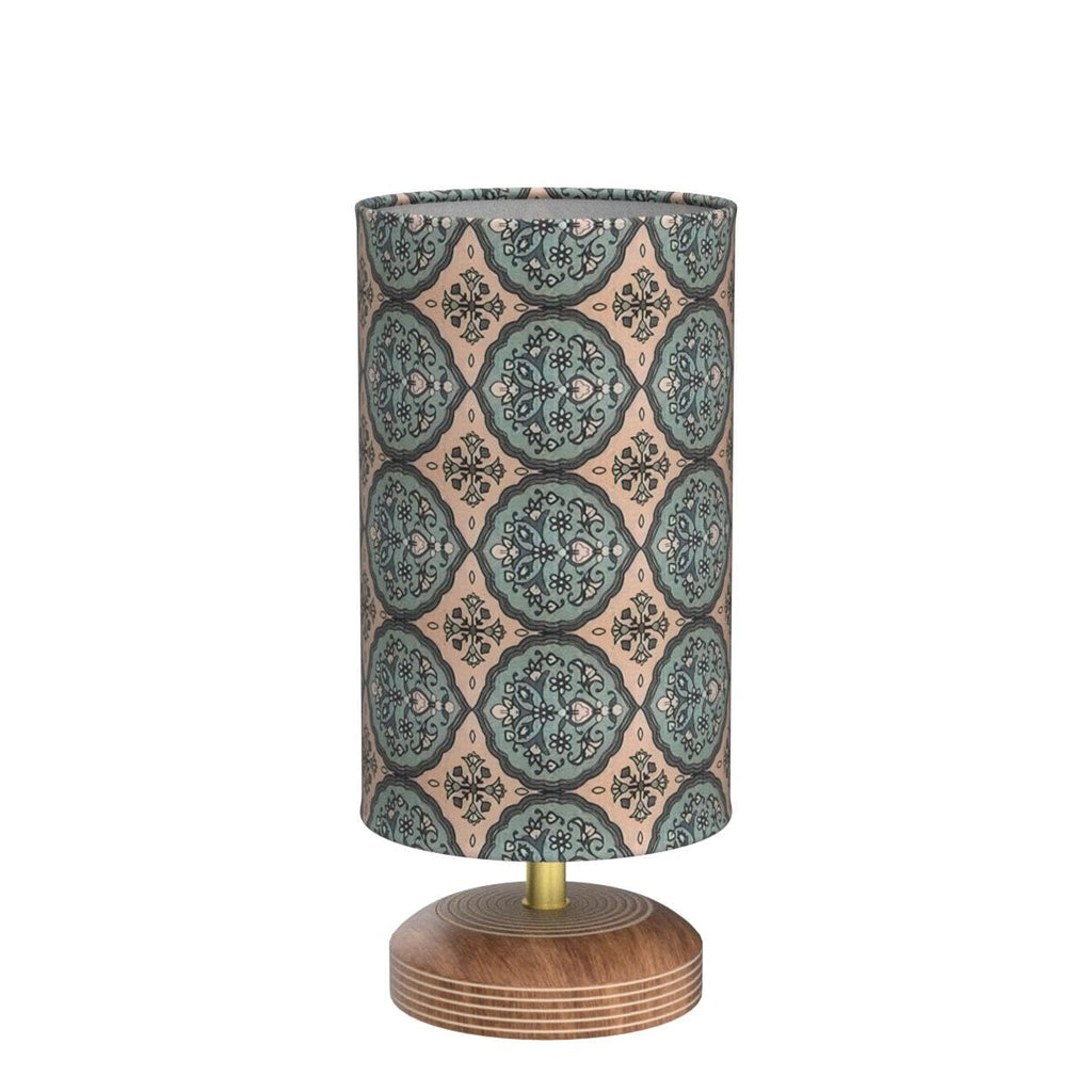 ExclusiveLane 'Paisely' Wooden Bedside LED Table Lamp Side Table Lamp for Bedroom&Living Room(14 Inch,Wood,Without Bulb,Pack of 1)|Table Lamps for Home Decoration Office Study Side Lamp