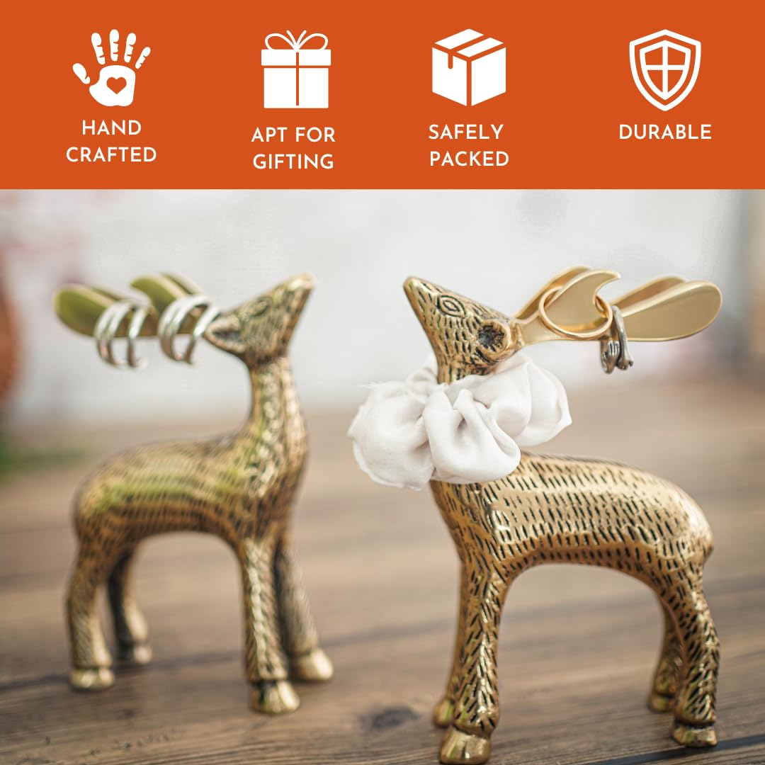BEHOMA Aluminium Dancing Peacock Pair Figurine for Good Luck and Love | for Home Decor Tabletop Living Showpiece for Valentine's Day, Birthday(Scented Glass Votive Candle Included), Gold,18.5 Cm,11 Cm