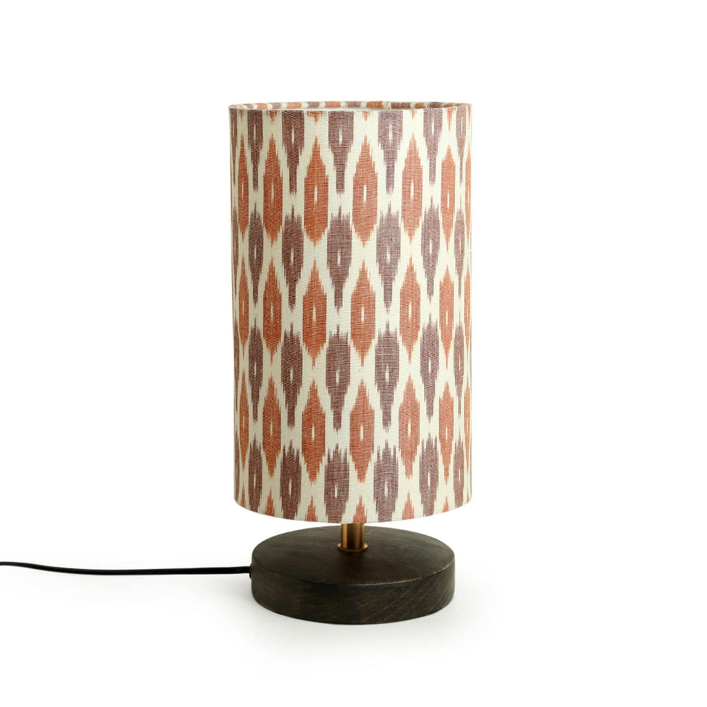 ExclusiveLane 'Paisely' Wooden Bedside LED Table Lamp Side Table Lamp for Bedroom&Living Room(14 Inch,Wood,Without Bulb,Pack of 1)|Table Lamps for Home Decoration Office Study Side Lamp