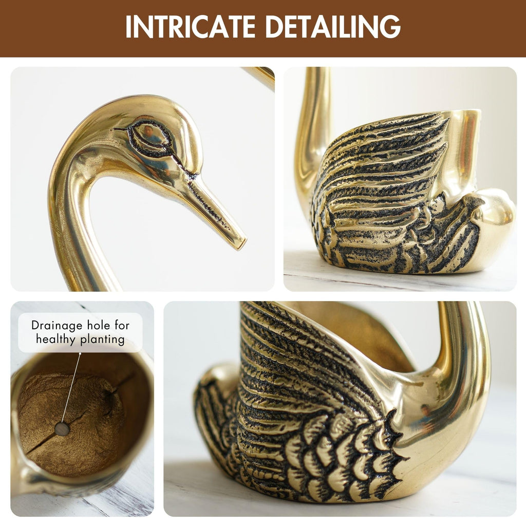BEHOMA Aluminium Dancing Peacock Pair Figurine for Good Luck and Love | for Home Decor Tabletop Living Showpiece for Valentine's Day, Birthday(Scented Glass Votive Candle Included), Gold,18.5 Cm,11 Cm