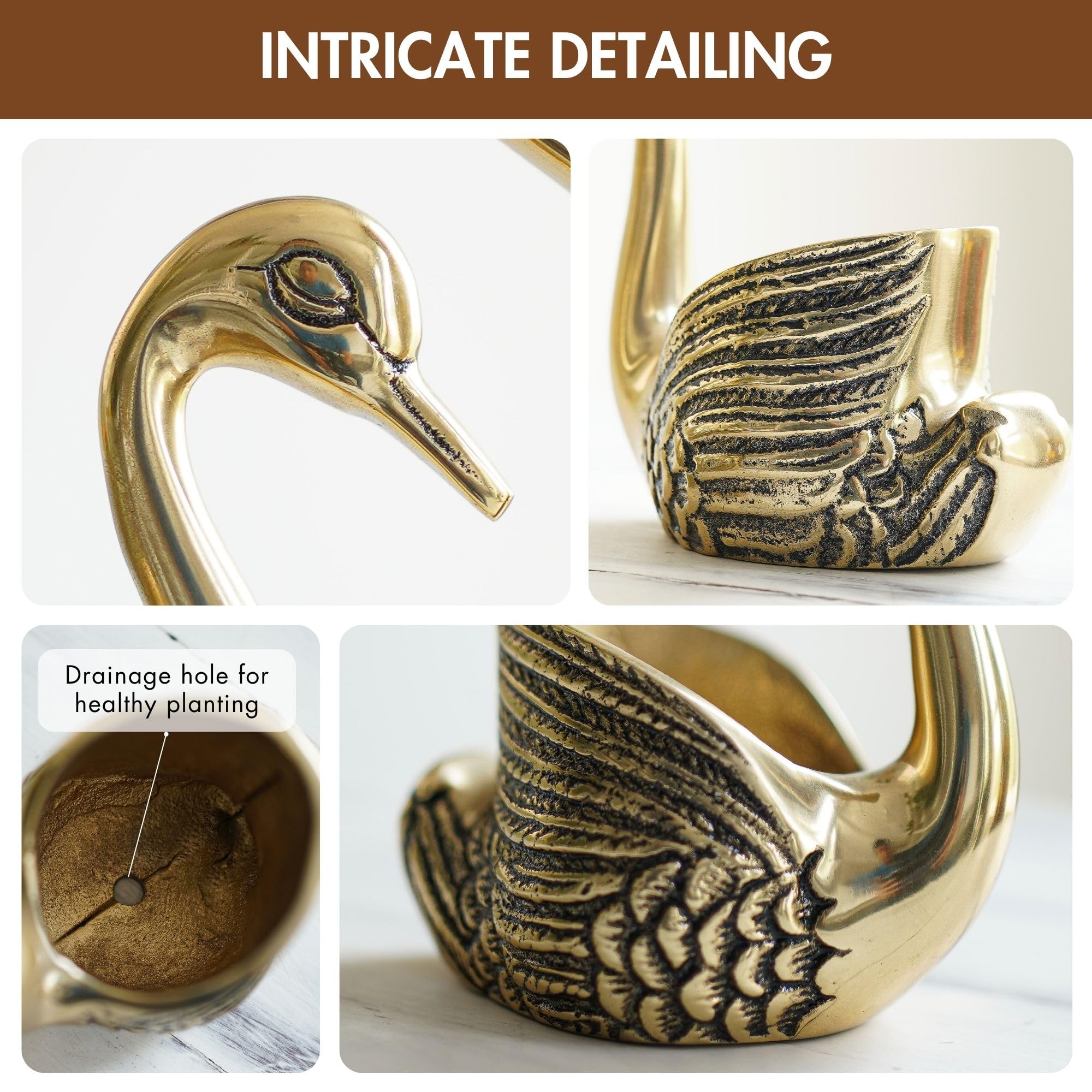 BEHOMA Aluminium Dancing Peacock Pair Figurine for Good Luck and Love | for Home Decor Tabletop Living Showpiece for Valentine's Day, Birthday(Scented Glass Votive Candle Included), Gold,18.5 Cm,11 Cm
