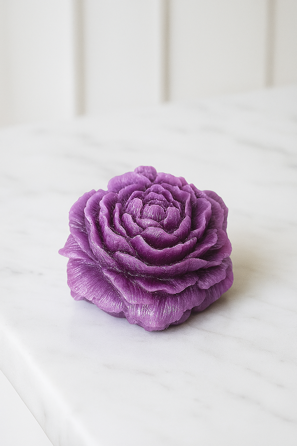 SidhArts™ Rose Bloom Wax Candles – Set of 4 | Handcrafted Floral Candles for Home Decor, Gifting & Festive Vibes