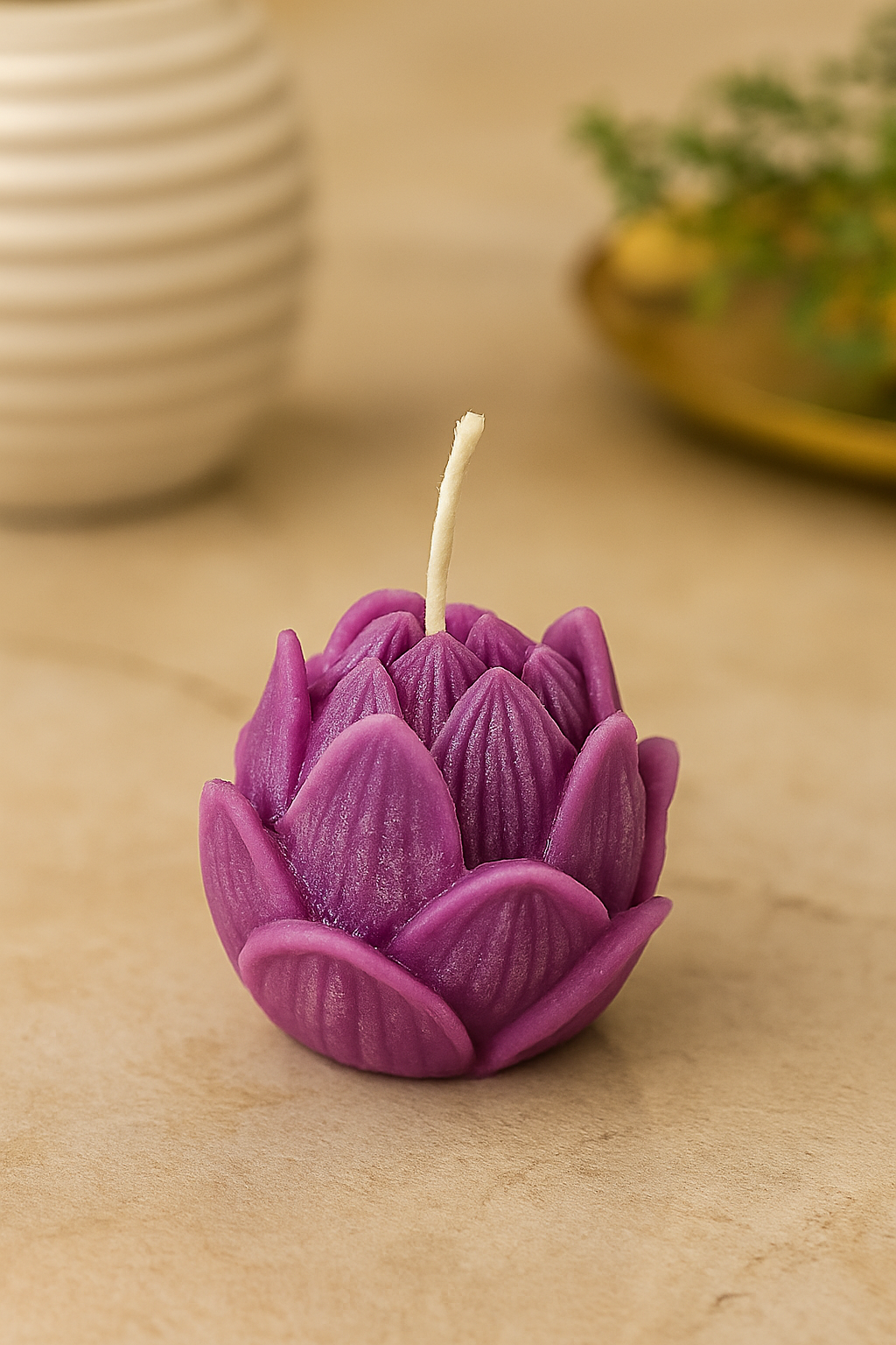 SidhArts Luxury Handcrafted Floral Candles Set of 3– Lotus & Rose Designs for Home Decor & Gifting