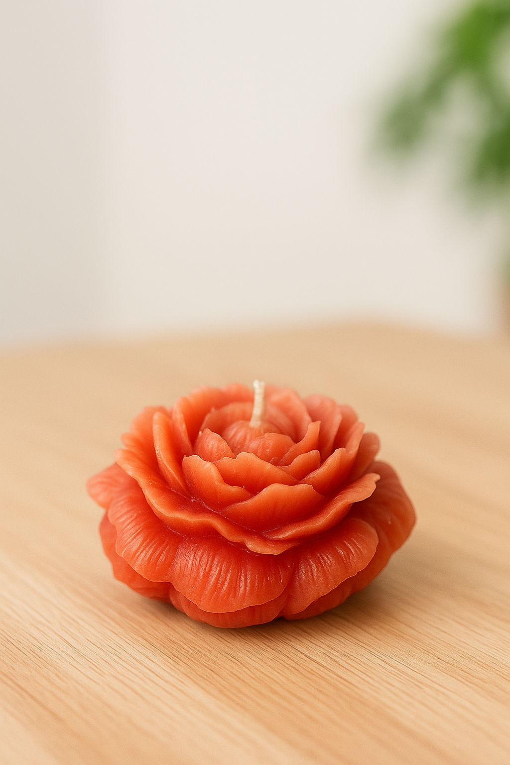 SidhArts™ Rose Bloom Wax Candles – Set of 4 | Handcrafted Floral Candles for Home Decor, Gifting & Festive Vibes