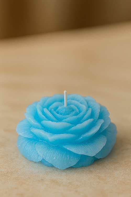 SidhArts™ Rose Bloom Wax Candles – Set of 4 | Handcrafted Floral Candles for Home Decor, Gifting & Festive Vibes