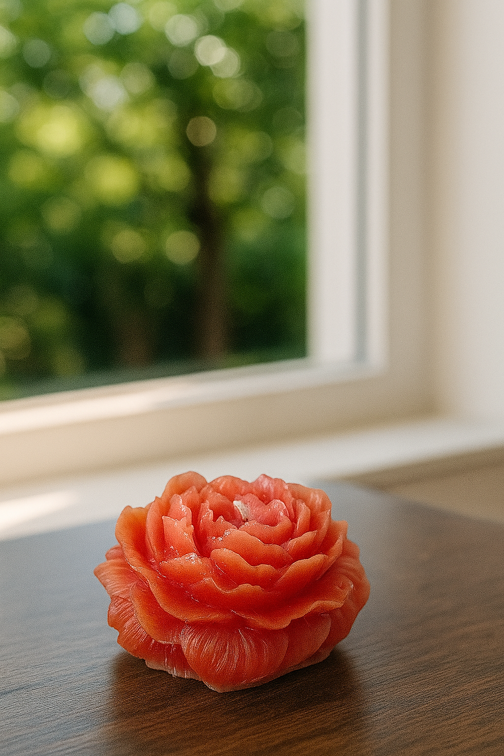 SidhArts™ Rose Bloom Wax Candles – Set of 4 | Handcrafted Floral Candles for Home Decor, Gifting & Festive Vibes