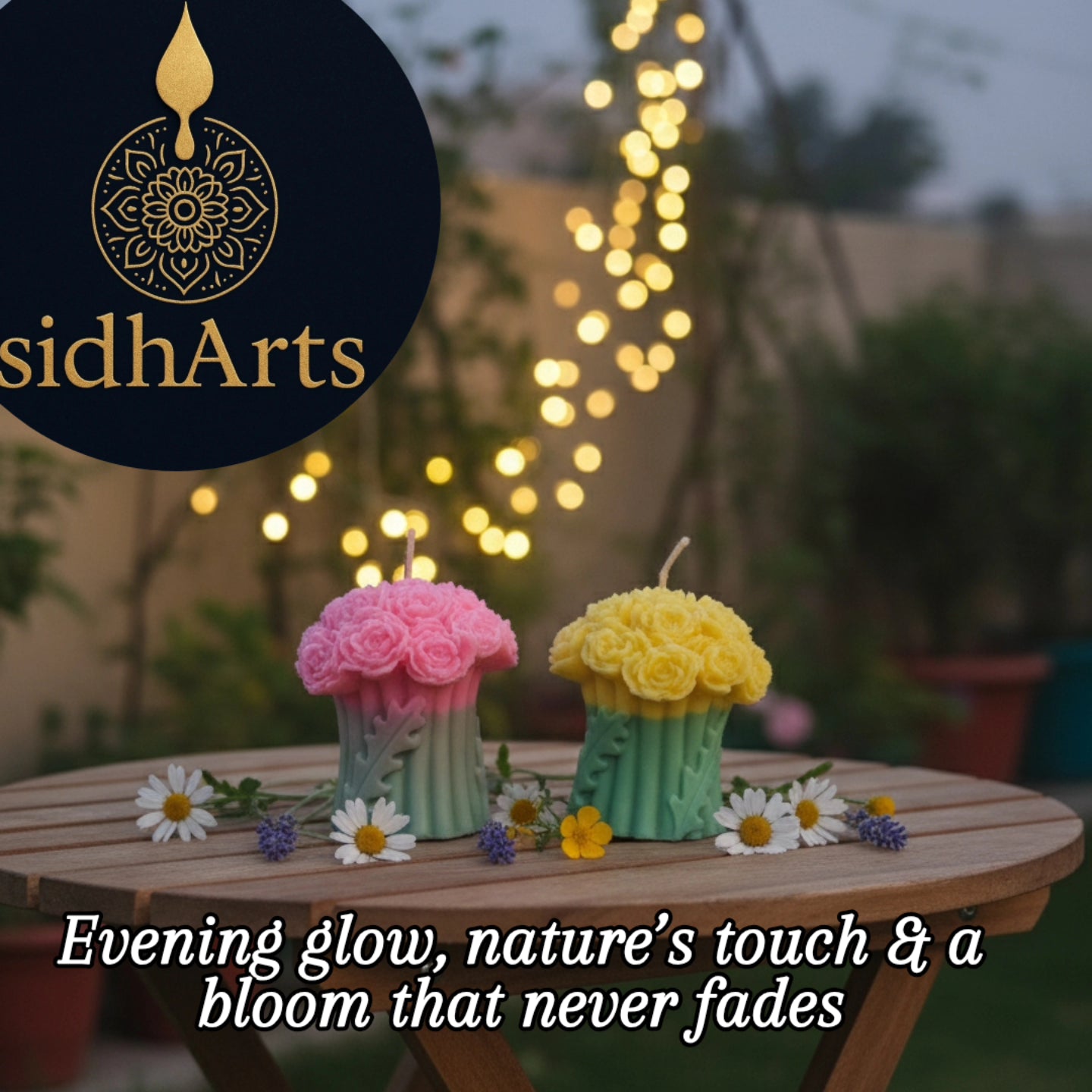 Hand-poured Rose Bouquet Candle