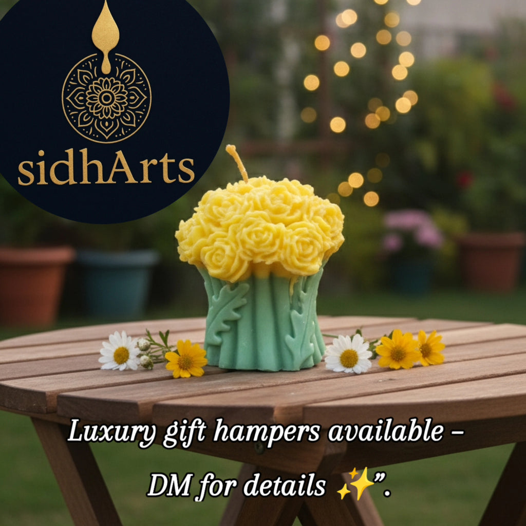 Hand-poured Rose Bouquet Candle