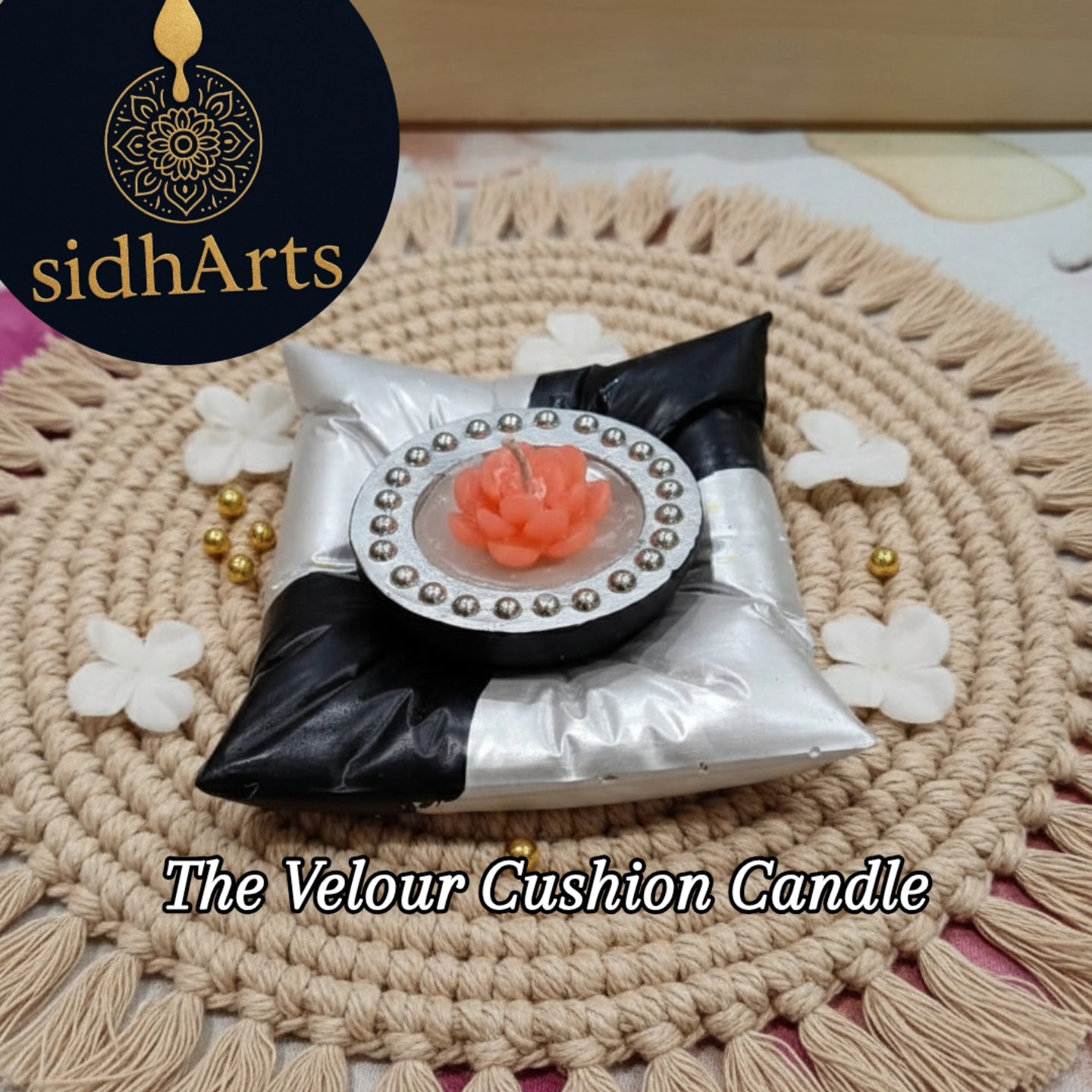 The Velour Cushion Candle